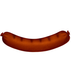 Sausage on transparent background 