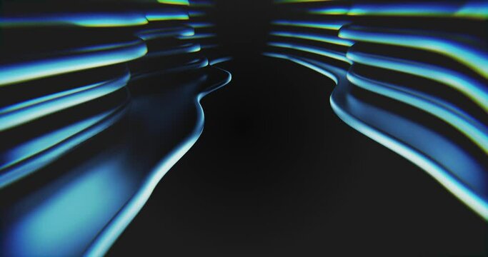 Motion 4k. Abstract wavy emission lines wave effect window backdrop. Corporate concept can be used for visuals, AI, presentations and background for web or banner. 3d render	