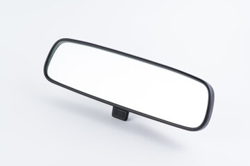 Car Mirror with Copy Space Isolated on White Background