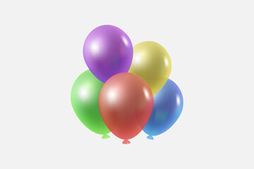 Fototapeta na wymiar rainbow balloon isolated on a white background. Party decoration for celebrations and birthday