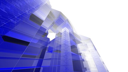 Abstract architectural background 3d rendering 