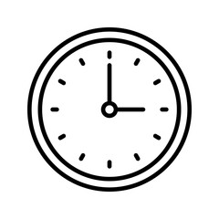 Clock icon. sign for mobile concept and web design. vector illustration