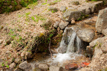 waterfall in the mountains