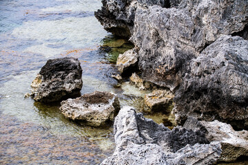 Extensive coastal erosion of limestone rock strata at Burns Beach, City of Joondalup, Western Australia
