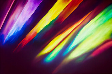 Vertical shot of colorful lighting 3d illustrated