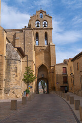 Fototapeta na wymiar San Juan tower Laguardia Alava Rioja region Spain historic building in beautiful hilltop town