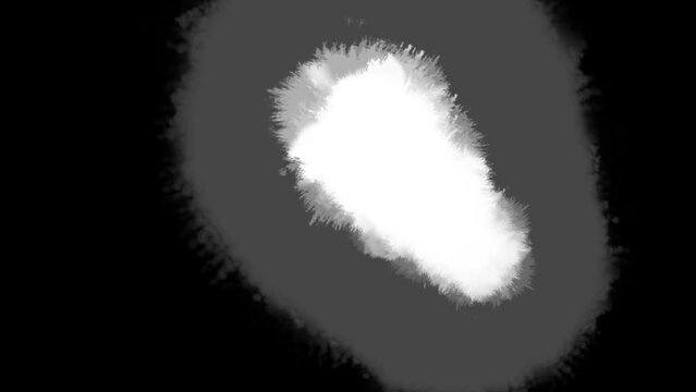 Ink splat reveal. Black on white matte effect. Easy to use to reveal footage ontop of eachother