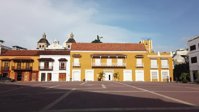 america, american, ancient, architectural, architecture, beautiful, blue, building, caribbean, cartagena, cathedral, church, city, cityscape, colombia, colonial, color, colorful, design, downtown, ext
