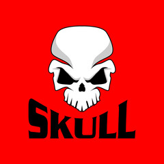 skull vector illustration, perfect for logo, mascot, icon, screen printing, tamplate, poster, etc