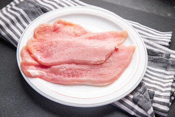 turkey fillet meat poultry fresh delicious snack healthy meal food snack diet on the table copy space food background rustic top view