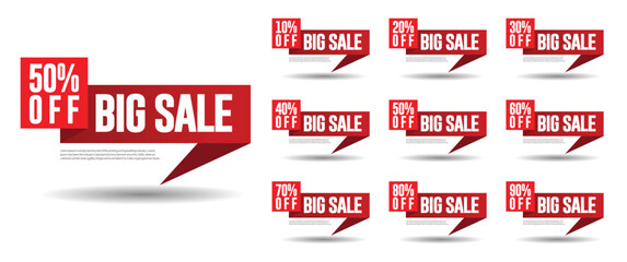 Big Sale discount vector tags design