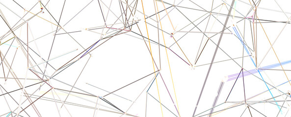 Abstract connected dots and lines. Concept of AI technology, Motion of digital data flow.