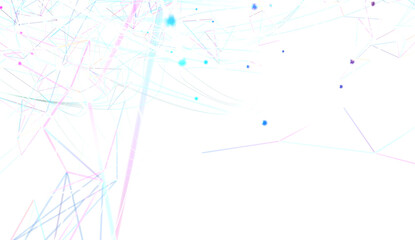 Motion of digital data flow. Communication and technology network concept with moving lines and dots