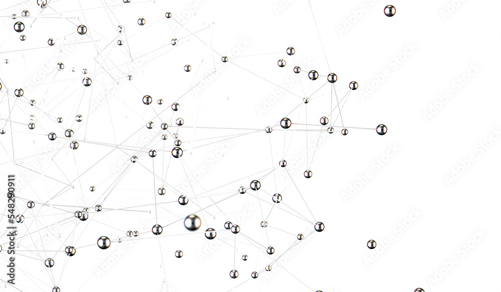 Poster abstract 3d render, network concept, background