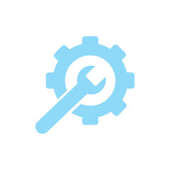 wrench and gear, setting icon symbol