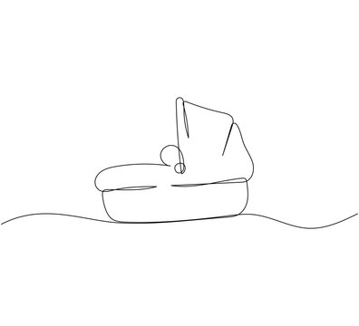 recommend clip art: Baby carrier for a newborn one line art. Continuous line drawing of childhood, safety, protection, car, transportation, personal, children.
