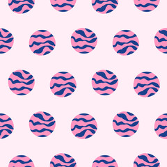 Obraz premium vector abstract seamless pattern. Multicolored circles and balls on a pattern for print, textiles, wrapping paper, fabrics, wallpapers.