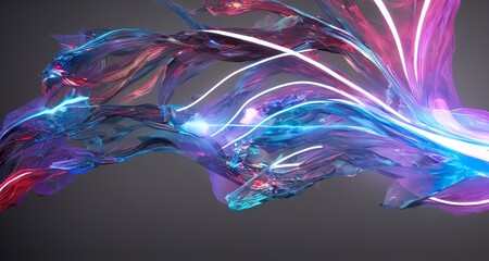 abstract colorful smoke shapes, background image, computer illustration