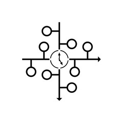 Timeline icon logo isolated on white background