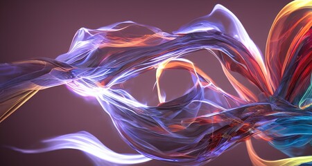 Obraz premium abstract colorful smoke shapes, background image, computer illustration