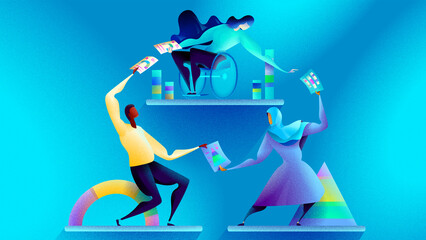 People sharing information