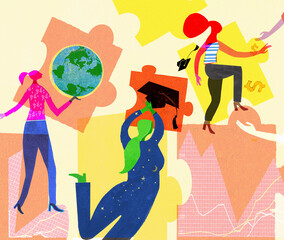 Ambitious female graduates