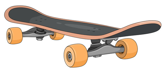 Vector illustration of grey skateboard cartoon © Rohit
