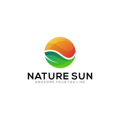 Nature Sun logo gradient modern