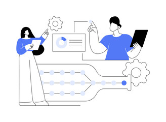 Bottleneck analysis abstract concept vector illustration.