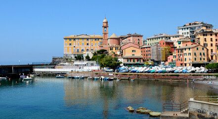 Il borgo di Nervi a Genova, Liguria, Italia.