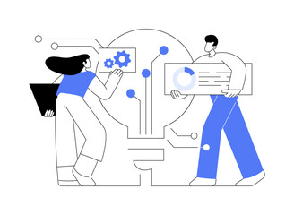 Innovative solution abstract concept vector illustration.