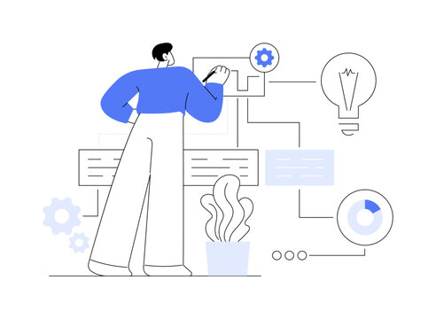 Decision making abstract concept vector illustration.