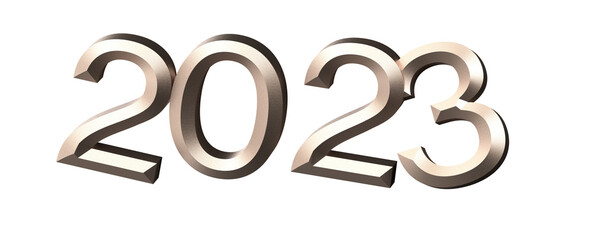 Typography design of 2023 with 3d style