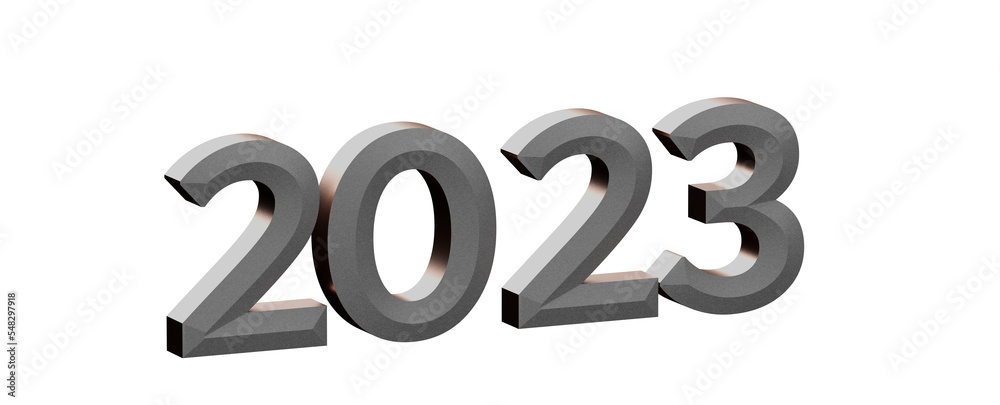 Poster Typography design of 2023 with 3d style