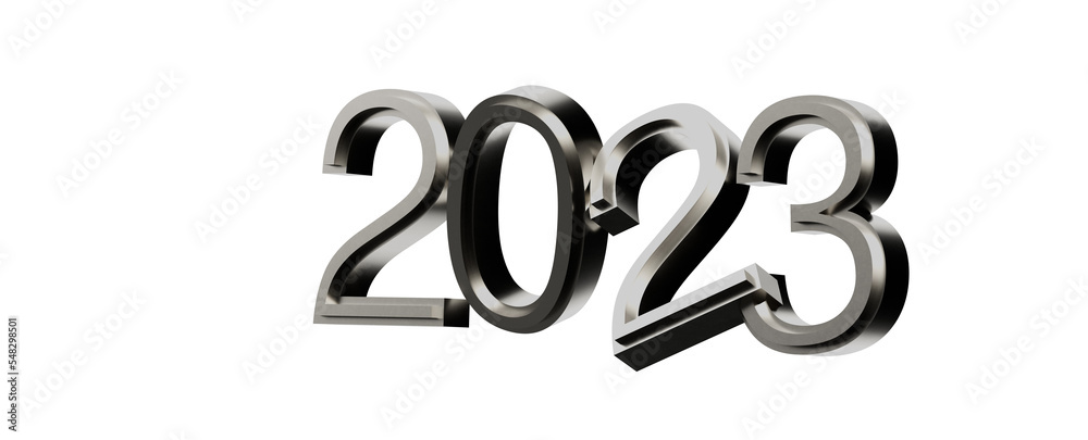 Poster Typography design of 2023 with 3d style design