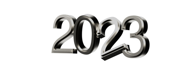 Typography design of 2023 with 3d style design