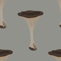 Seamless botanical pattern. Ingredients for the potion. Vector illustrations of plants, mushrooms for books, games. Vintage vector botanical illustration. Set. Autumn. Drawing engraving sketch retro.