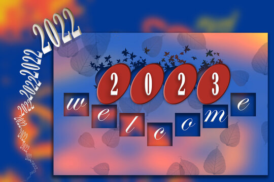 bye bye 2022 welcome 2023 happy new year calender merry christmas festival celebration wallpaper