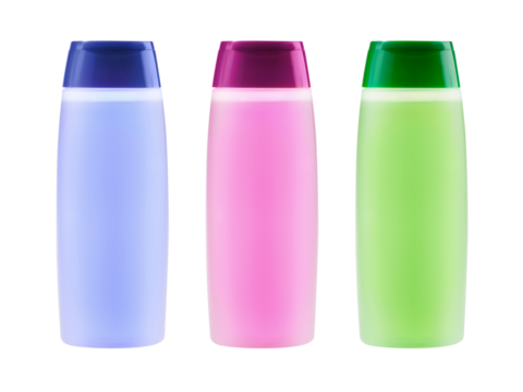 Shampoo bottles isolated