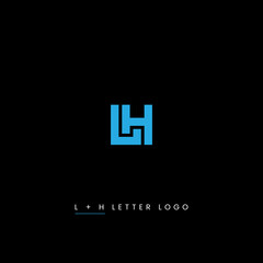 LH letter logo simple and modern