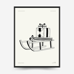 Merry Christmas and Happy New Year backgrounds, greeting cards, posters, holiday covers. Xmas festive templates