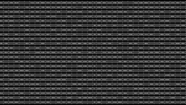 Digital and technology background video grid material. Images of communication and connection. Black and white ver.