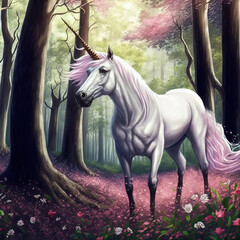 A magnificent unicorn. Mysterious and magical. 