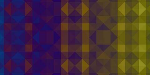 Purple and bronze gradient. Abstract mosaic background. Chaotically scattered shapes of different colors, pixel pattern. Colorful geometric backdrop.