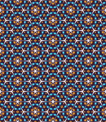 Multi color seamless abstract pattern. Background and backdrop. Multi Colored. Colorful ornamental design. Colored mosaic ornaments. Vector graphic illustration. EPS10.