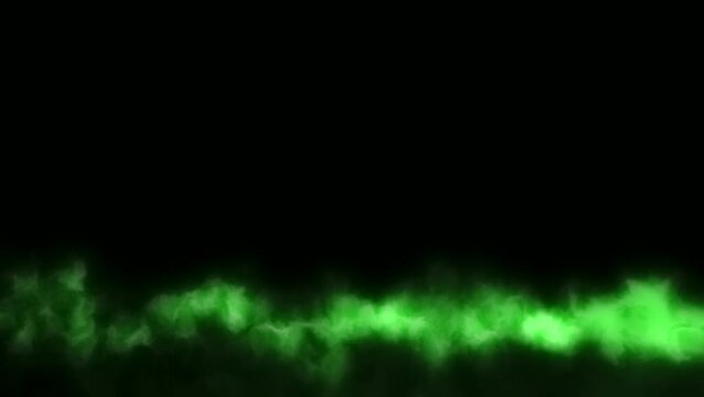 Green light border smoke effect abstract