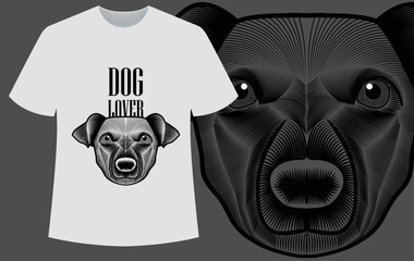 dog with a smile T-shirt design 