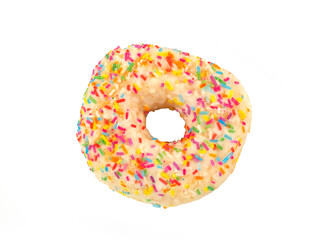 sweet doughnut on white background