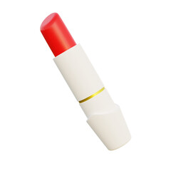 Realistic 3D Icon Red Lipstick. 3D rendering.