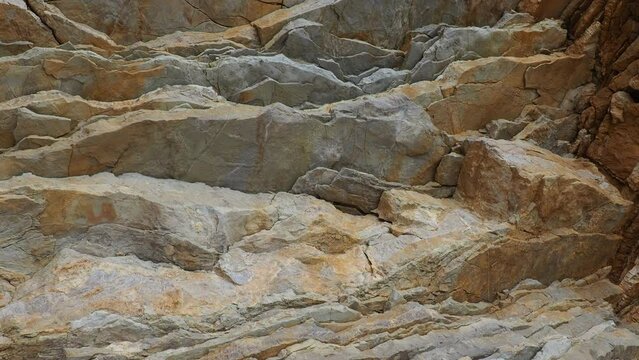 Flysch is a series of marine sedimentary rocks that are predominantly clastic in origin and are characterized by the alternation of several lithological layers. Balkans, Montenegro Herceg Novi
